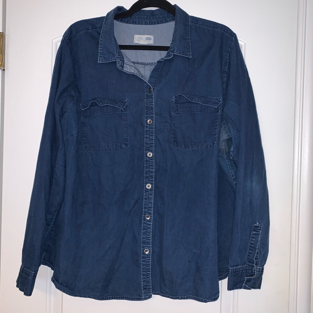 Old Navy Classic Denim Button Up - Picture 5 of 9